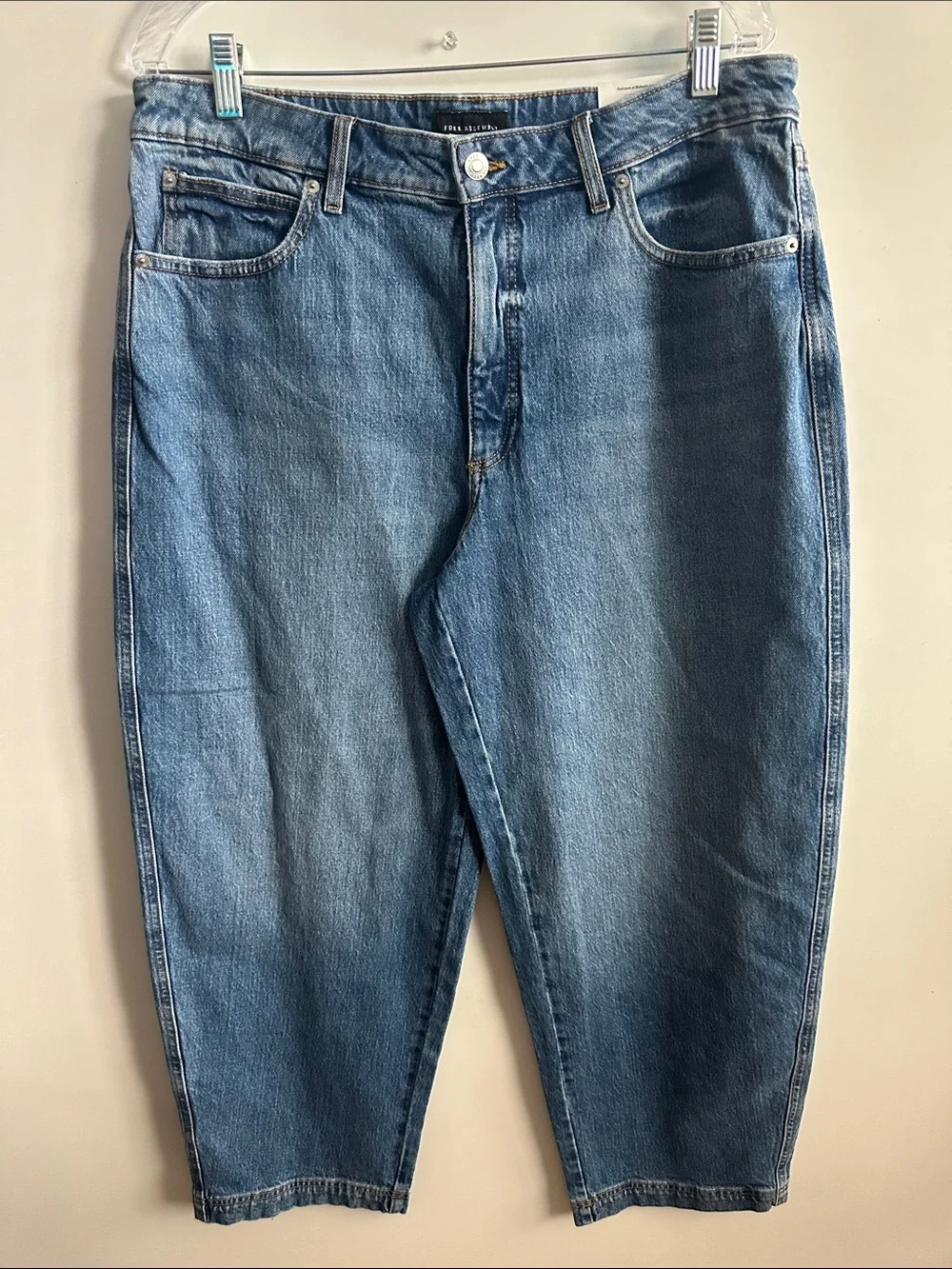 Women's Mid Rise Wide Hem Barrel Jeans Size